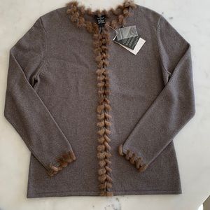 DD Collection mink trim sweater Doncaster